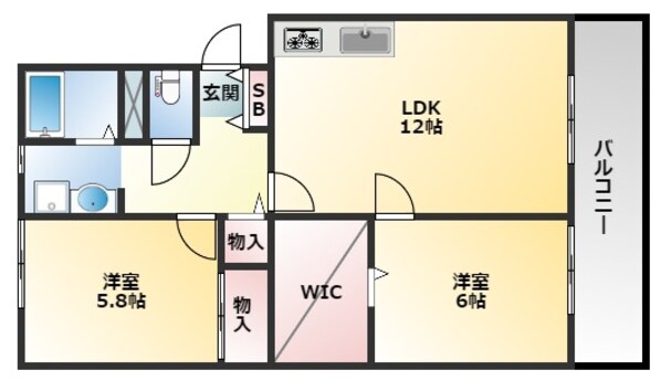 桐朋ハイツの物件間取画像